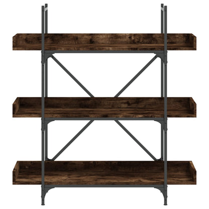 vidaXL Bücherregal 3 Böden Räuchereiche 100x33x108,5 cm Holzwerkstoff