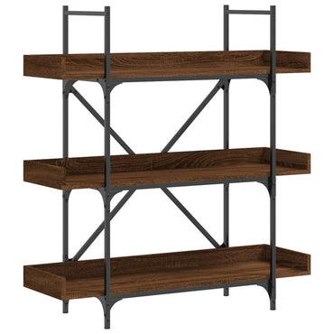 vidaXL Bücherregal 3 Böden Braun Eichen-Optik 100x33x108,5 cm