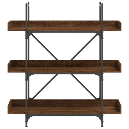 vidaXL Bücherregal 3 Böden Braun Eichen-Optik 100x33x108,5 cm