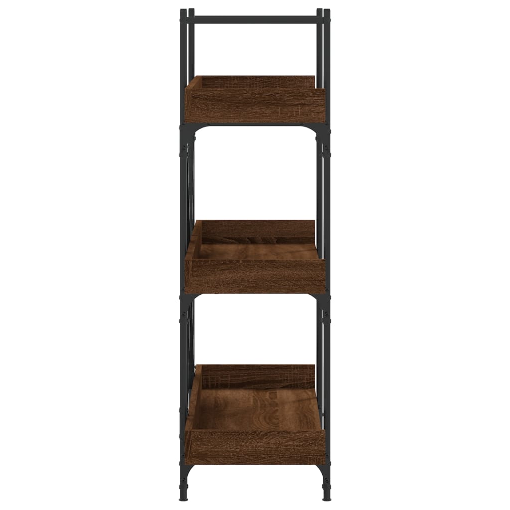 vidaXL Bücherregal 3 Böden Braun Eichen-Optik 100x33x108,5 cm
