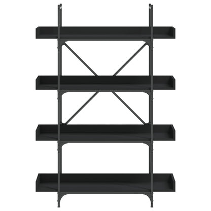 vidaXL Bücherregal 4 Böden Schwarz 100x33x145,5 cm Holzwerkstoff