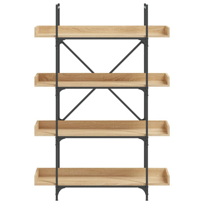 vidaXL Bücherregal 4 Böden Sonoma-Eiche 100x33x145,5 cm Holzwerkstoff