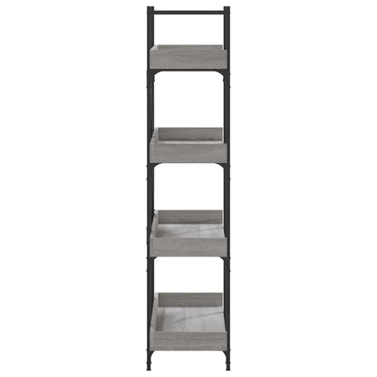 vidaXL Bücherregal 4 Böden Grau Sonoma 100x33x145,5 cm Holzwerkstoff