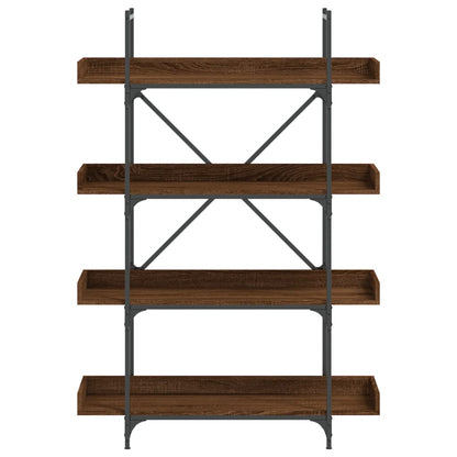 vidaXL Bücherregal 4 Böden Braun Eiche-Optik 100x33x145,5 cm