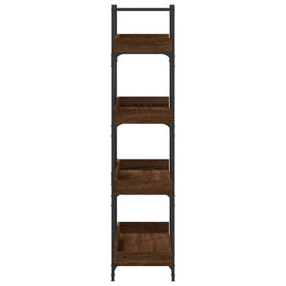 vidaXL Bücherregal 4 Böden Braun Eiche-Optik 100x33x145,5 cm