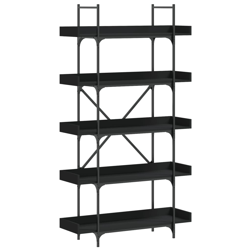 vidaXL Bücherregal 5 Böden Schwarz 100x33x180,5 cm Holzwerkstoff