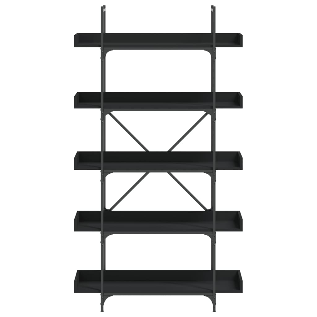 vidaXL Bücherregal 5 Böden Schwarz 100x33x180,5 cm Holzwerkstoff