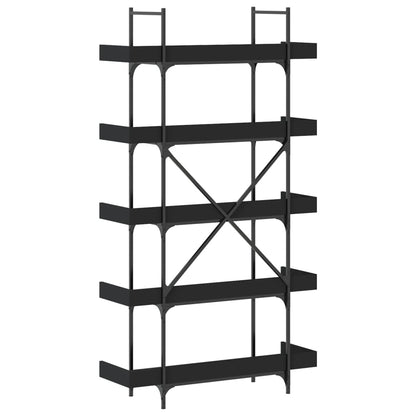vidaXL Bücherregal 5 Böden Schwarz 100x33x180,5 cm Holzwerkstoff