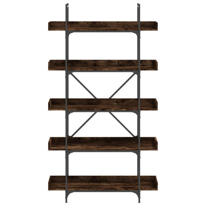 vidaXL Bücherregal 5 Böden Räuchereiche 100x33x180,5 cm Holzwerkstoff
