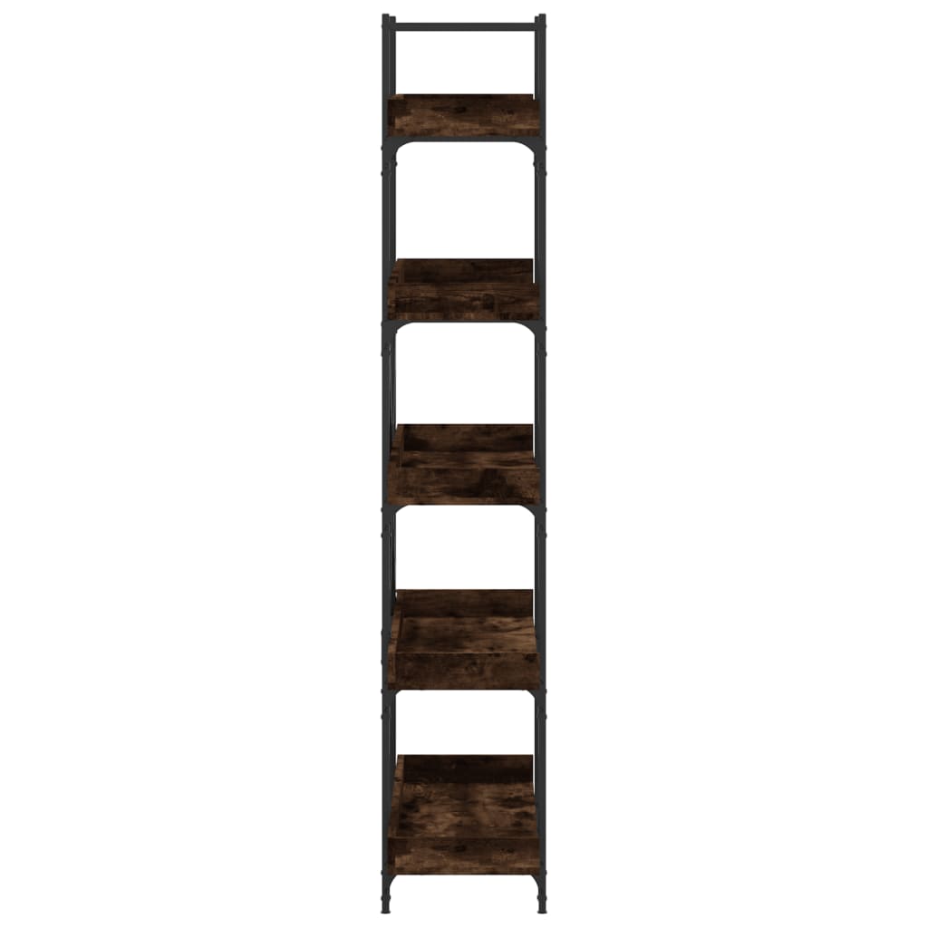 vidaXL Bücherregal 5 Böden Räuchereiche 100x33x180,5 cm Holzwerkstoff