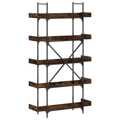 vidaXL Bücherregal 5 Böden Räuchereiche 100x33x180,5 cm Holzwerkstoff