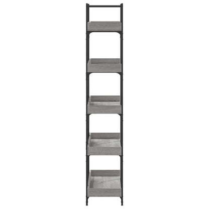 vidaXL Bücherregal 5 Böden Grau Sonoma 100x33x180,5 cm Holzwerkstoff