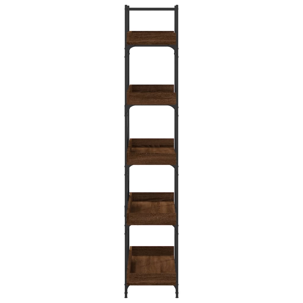 vidaXL Bücherregal 5 Böden Braun Eiche-Optik 100x33x180,5 cm