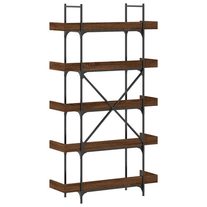 vidaXL Bücherregal 5 Böden Braun Eiche-Optik 100x33x180,5 cm