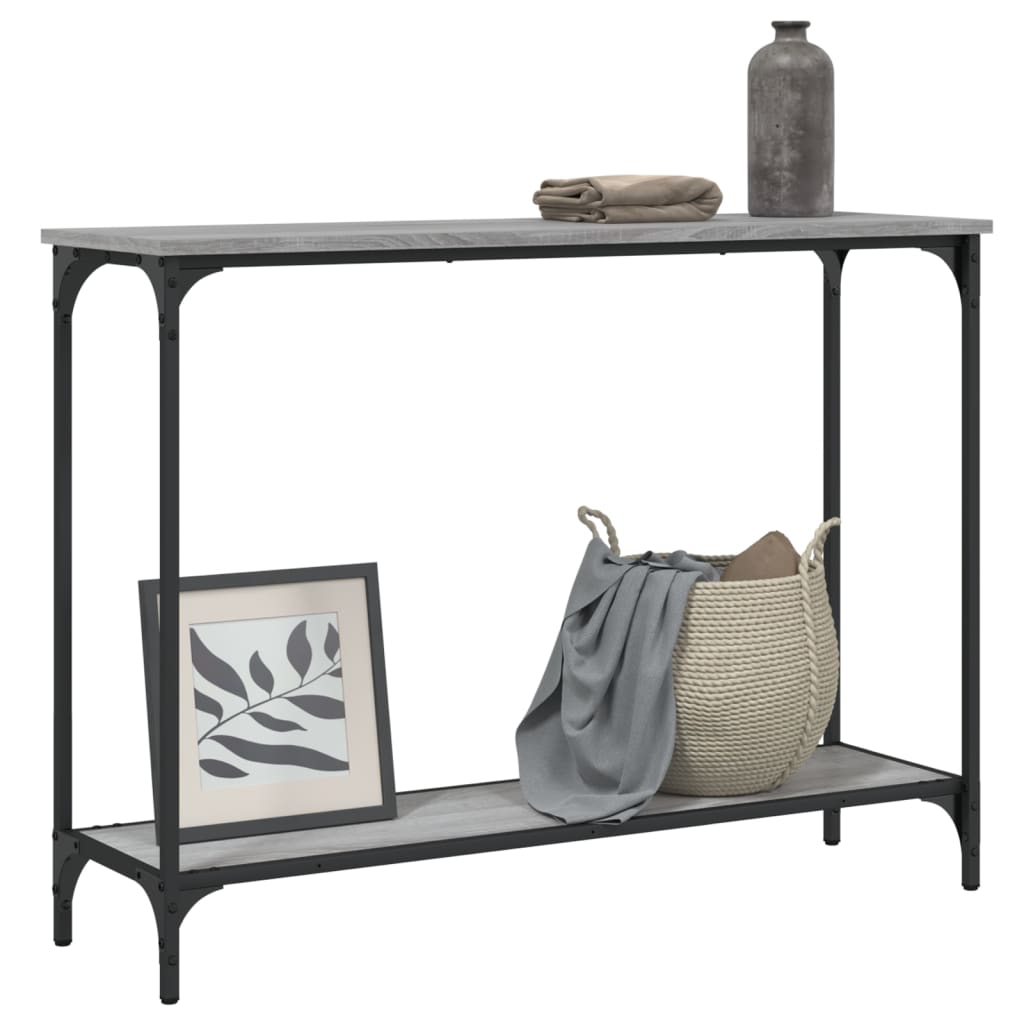 vidaXL Console Sonoma Gris 101x30,5x75 cm Bois d'ingénierie