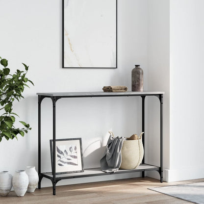 vidaXL Console Sonoma Gris 101x30,5x75 cm Bois d'ingénierie