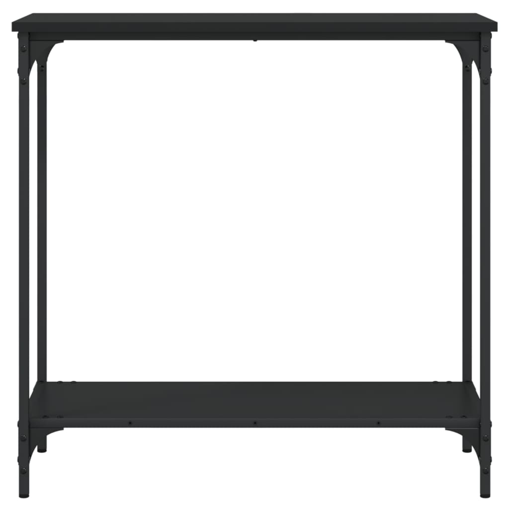 vidaXL Console noire 75x30,5x75 cm en bois d'ingénierie