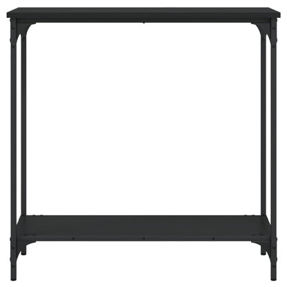 vidaXL Console noire 75x30,5x75 cm en bois d'ingénierie