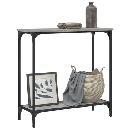 vidaXL Table console gris Sonoma 75x30,5x75 cm Bois d'ingénierie