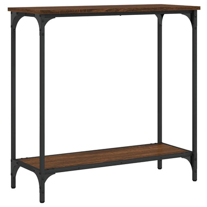 vidaXL Table console aspect chêne marron 75x30,5x75 cm Bois d'ingénierie