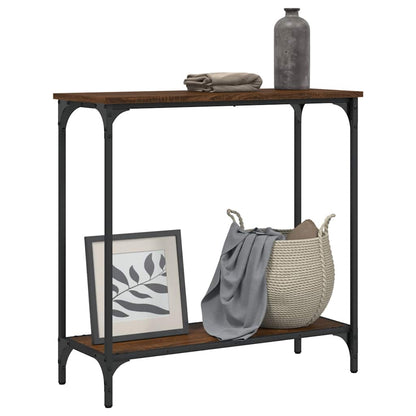vidaXL Table console aspect chêne marron 75x30,5x75 cm Bois d'ingénierie