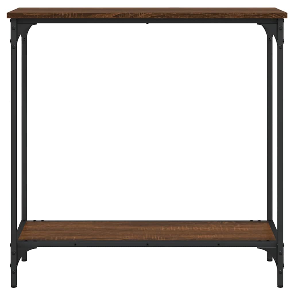 vidaXL Table console aspect chêne marron 75x30,5x75 cm Bois d'ingénierie