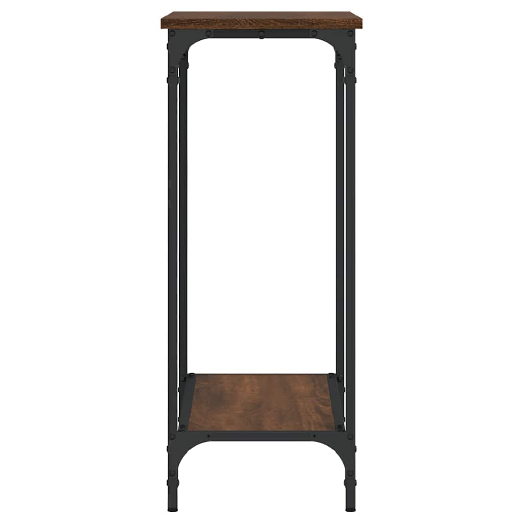 vidaXL Table console aspect chêne marron 75x30,5x75 cm Bois d'ingénierie