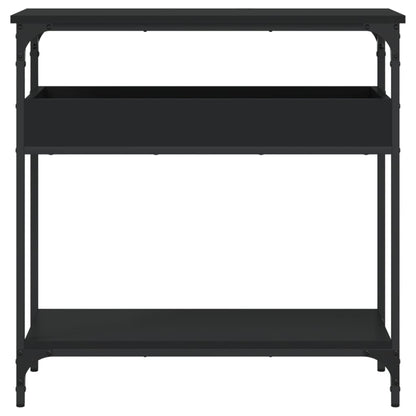 vidaXL Konsolentisch mit Ablage Schwarz 75x29x75cm Holzwerkstoff