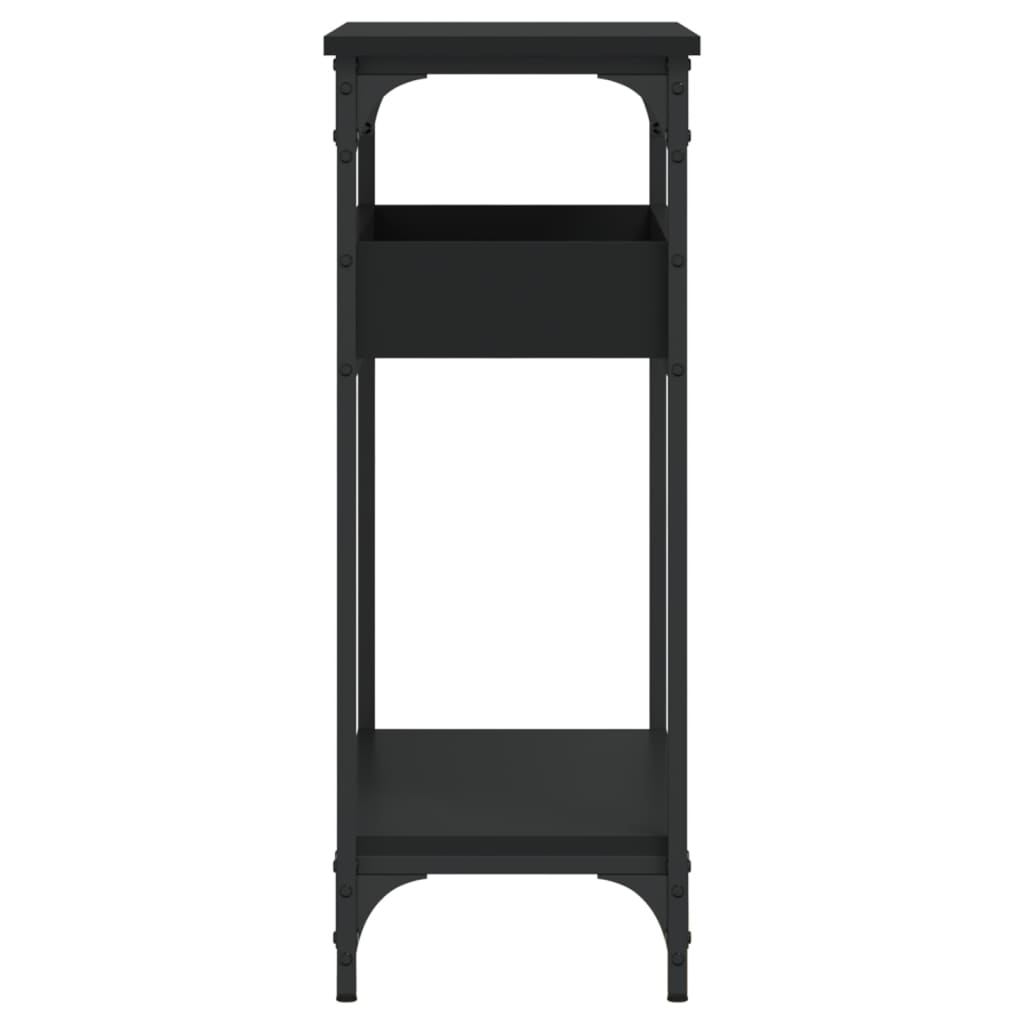 vidaXL Konsolentisch mit Ablage Schwarz 75x29x75cm Holzwerkstoff