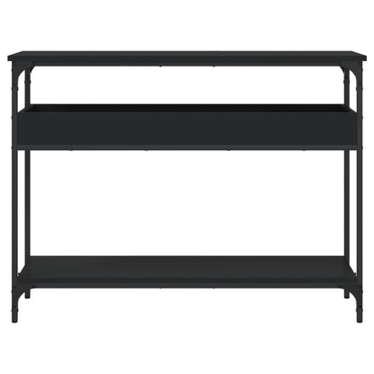 vidaXL Konsolentisch mit Ablage Schwarz 100x29x75cm Holzwerkstoff