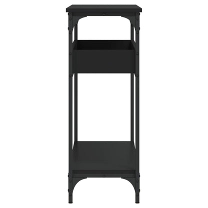 vidaXL Konsolentisch mit Ablage Schwarz 100x29x75cm Holzwerkstoff