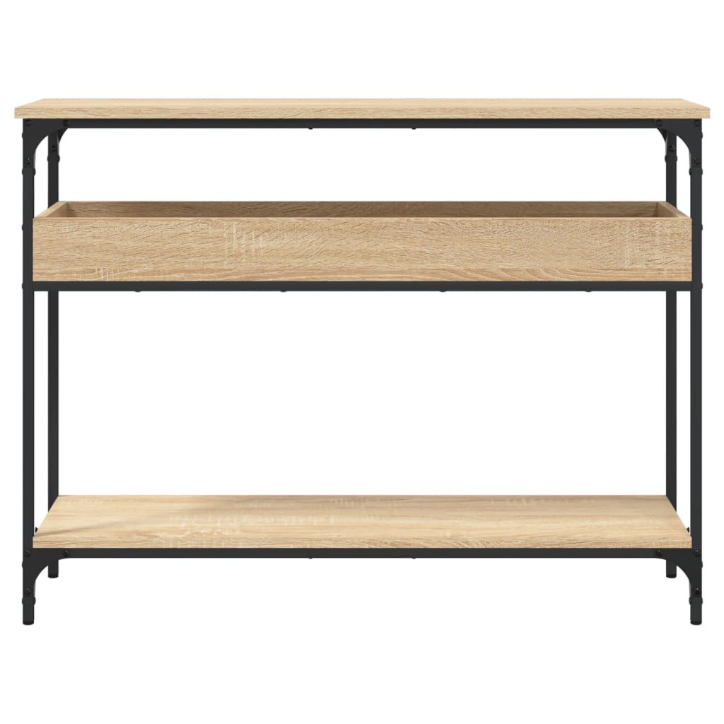 vidaXL Table console avec étagère chêne sonoma 100 x 29 x 75 cm Bois d'ingénierie
