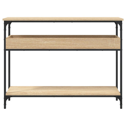 vidaXL Table console avec étagère chêne sonoma 100 x 29 x 75 cm Bois d'ingénierie