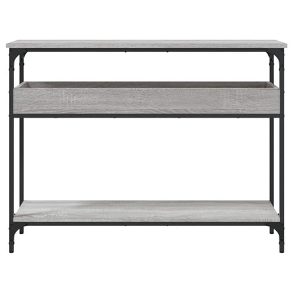 vidaXL Konsolentisch mit Ablage Grau Sonoma 100x29x75cm Holzwerkstoff