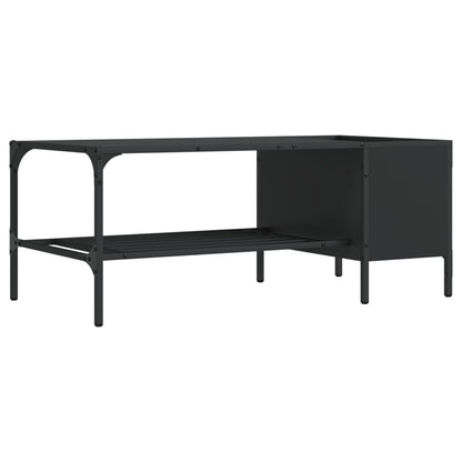 vidaXL Couchtisch mit Regal Schwarz 100x51x40 cm Holzwerkstoff
