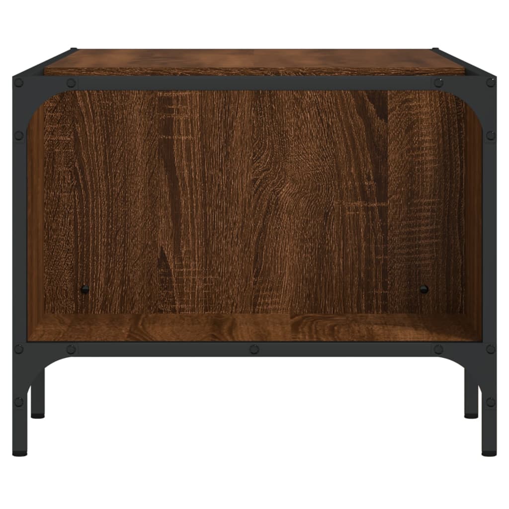vidaXL Couchtisch mit Regal Braun Eichen-Optik 100x51x40 cm