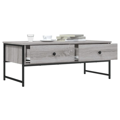 vidaXL Couchtisch Grau Sonoma 101x49x39,5 cm Holzwerkstoff