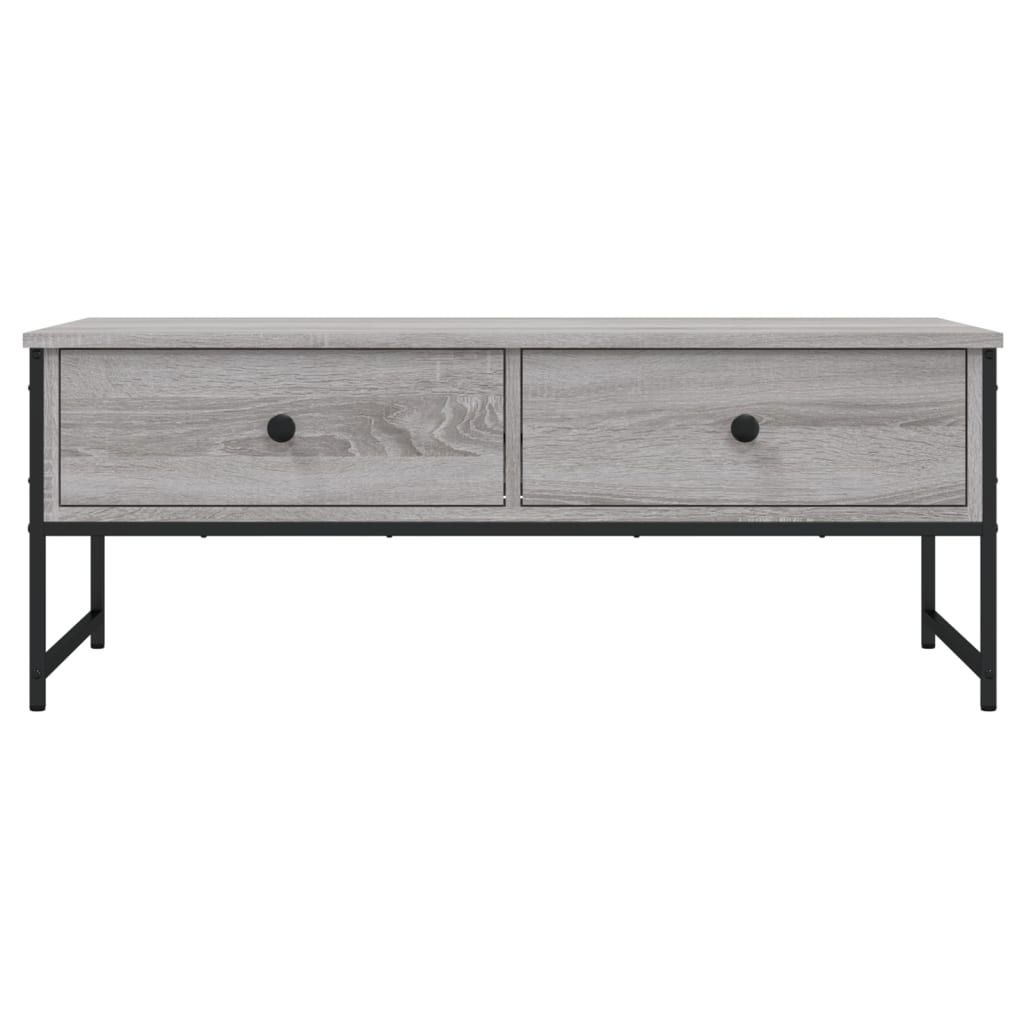 vidaXL Couchtisch Grau Sonoma 101x49x39,5 cm Holzwerkstoff