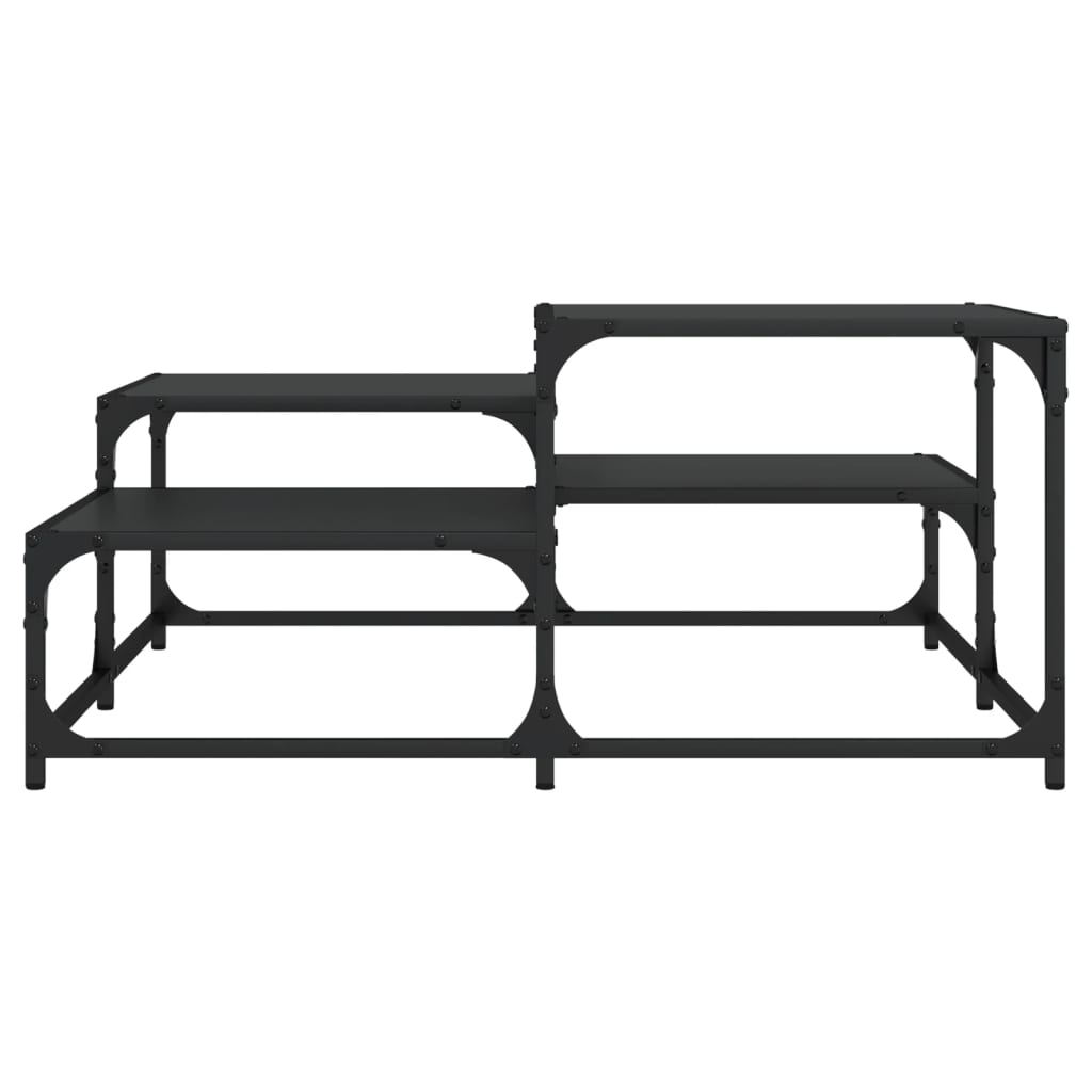 vidaXL Couchtisch Schwarz 87,5x87,5x40 cm Holzwerkstoff