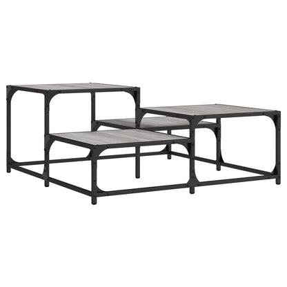 vidaXL Couchtisch Grau Sonoma 87,5x87,5x40 cm Holzwerkstoff