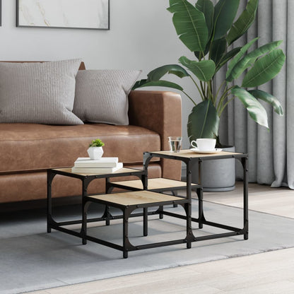 vidaXL Table basse chêne sonoma 68x68x40 cm aggloméré