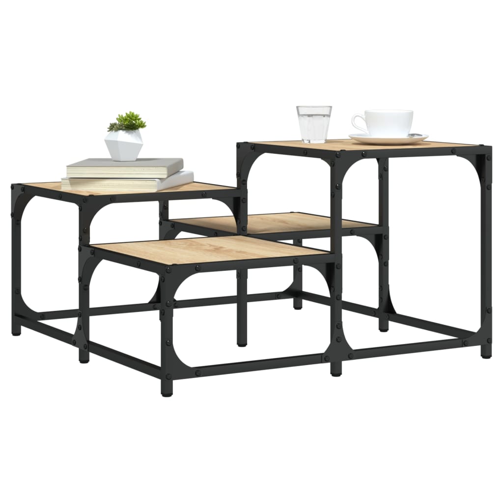 vidaXL Table basse chêne sonoma 68x68x40 cm aggloméré