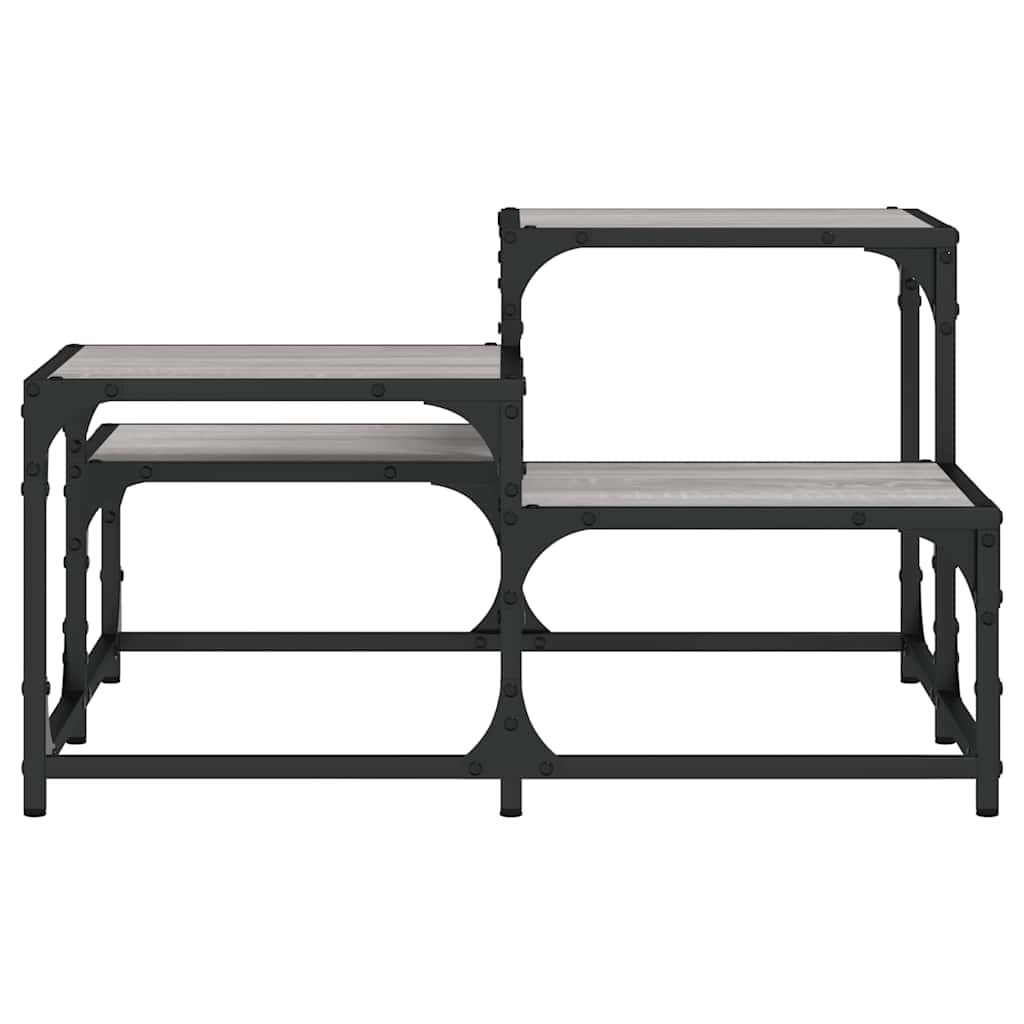 vidaXL Couchtisch Grau Sonoma 68x68x40 cm Holzwerkstoff