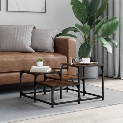 vidaXL Couchtisch Braun Eichen-Optik 68x68x40 cm Holzwerkstoff