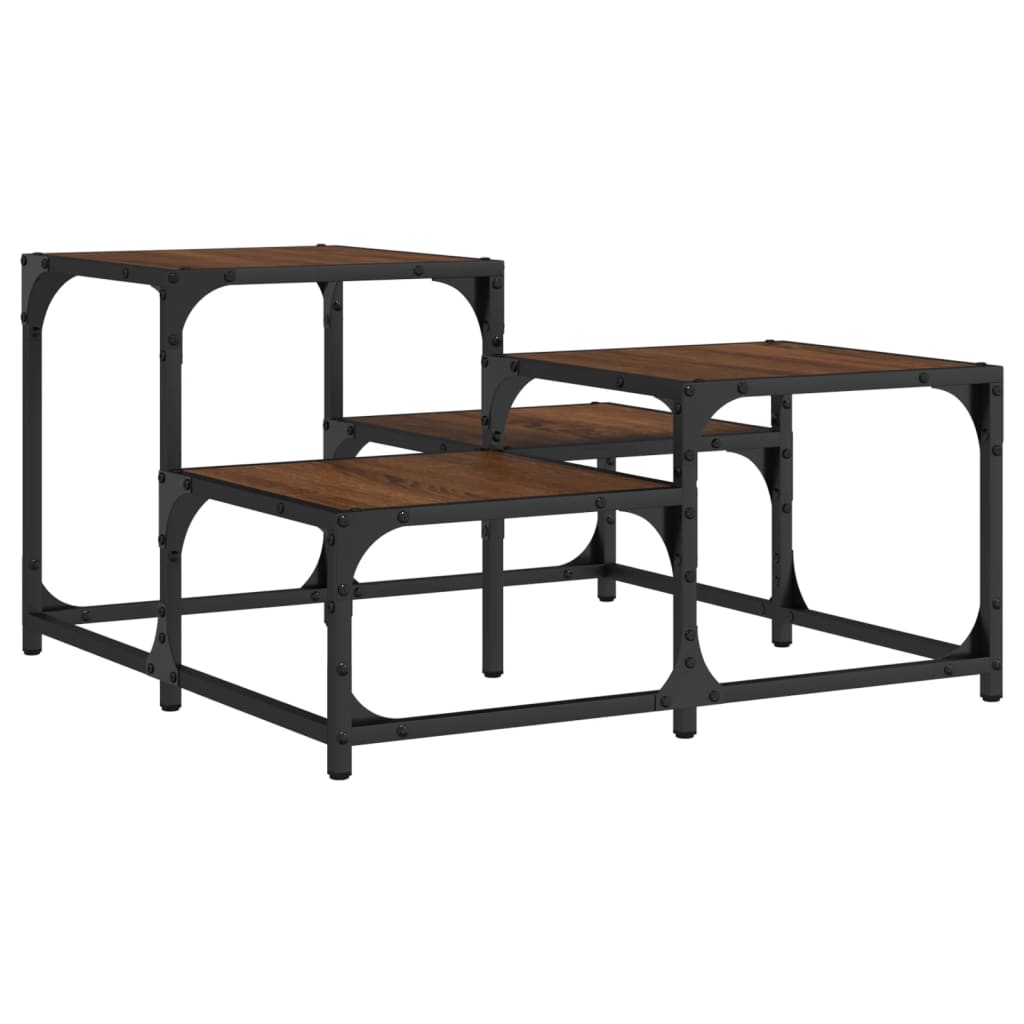 vidaXL Couchtisch Braun Eichen-Optik 68x68x40 cm Holzwerkstoff