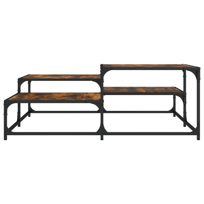 vidaXL Couchtisch Räuchereiche 107x107x40 cm Holzwerkstoff