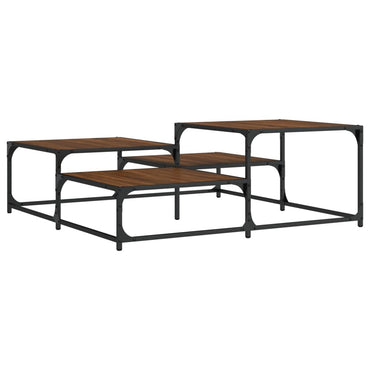 vidaXL Couchtisch Braun Eichen-Optik 107x107x40 cm Holzwerkstoff