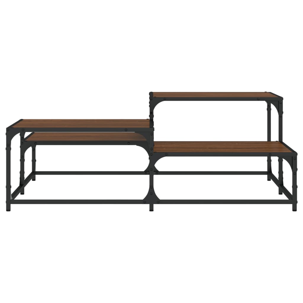 vidaXL Couchtisch Braun Eichen-Optik 107x107x40 cm Holzwerkstoff