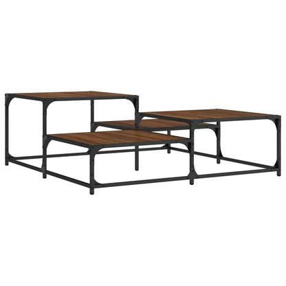 vidaXL Couchtisch Braun Eichen-Optik 107x107x40 cm Holzwerkstoff