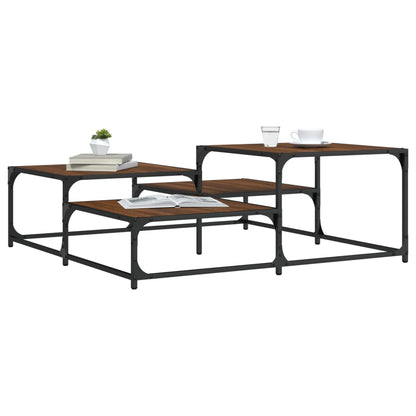 vidaXL Couchtisch Braun Eichen-Optik 107x107x40 cm Holzwerkstoff